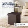CASARIA® Hocker mit Stauraum Braun Faltbar Deckel Produktbild-Vorschau 2