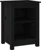 vidaXL Nachttisch Schwarz 40x35x55 cm Massivholz Kiefer Produktbild-Vorschau 2