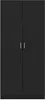 vidaXL Kleiderschrank Schwarz 80x52x180 cm Holzwerkstoff Produktbild-Vorschau 6