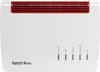 A white FRITZ!Box router with a red top vent, shown from the front. Produktbild-Vorschau