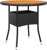 vidaXL set da pranzo da giardino 5 pezzi in polirattan nero Anteprima dell’immagine prodotto 5