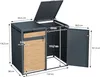 ML-Design Mülltonnenbox 3er für 3 Tonnen 240L 200x80x116,3 Produktbild-Vorschau 8
