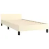 vidaXL Bettgestell mit Kopfteil Creme 90x200 cm Kunstleder Produktbild-Vorschau 5