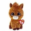 A plush toy horse sits on a white background. Produktbild-Vorschau