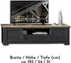 TV-Board Jasmin Lowboard in graphit Artisan Eiche 193x54 cm Produktbild-Vorschau 7