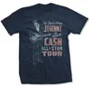Johnny Cash All Star Tour (Back Print) Navy Blue XL T-Shirt Produktbild-Vorschau 1