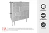 Massives Highboard MARRAKESCH 120cm Mangoholz mit Produktbild-Vorschau 12