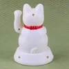 Glückskatze - Maneki-neko - Winkekatze Solar - 12 cm - weiß Produktbild-Vorschau 8