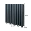 Oválny rúrkový radiátor - 600 mm x 600 mm - antracitovo Náhľad obrázku produktu 5