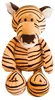 Peluche mascotte doudou tigre rayé 25cm Voir les images du produit 1