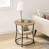 Stolik kawowy okrągły loft fi54 cm dąb artisan czarny metal Podgląd zdjęcia produktu 3