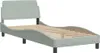 vidaXL Bettgestell "Dover" Hellgrau 90x200 cm Samt Produktbild-Vorschau 3