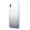 The back of a white and purple gradient Samsung Galaxy A40 smartphone is shown against a white background. Náhled obrázku produktu