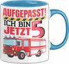 5. Geburtstag Geschenk Tasse Becher Jungs Feuerwehr Produktbild-Vorschau 1