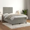 Boxspringbett mit Matratze Hellgrau 120x200 cm Samt Produktbild-Vorschau 2