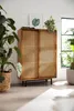 home24 Highboard - Mango Massiv / Wiener Geflecht Produktbild-Vorschau 2