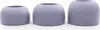 Three purple earbud tips of different sizes are arranged in a row on a white background. Produktbild-Vorschau