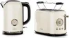 A cream-colored retro-style toaster and kettle set displayed side-by-side on a white background. Podgląd zdjęcia produktu