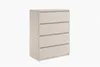 Kommode 4 Schubladen Kaschmir Holz Sideboard Anrichte Produktbild-Vorschau 1