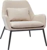 Miliboo - Design-Sessel im beigen Samtdesign mit schwarzem Produktbild-Vorschau 3