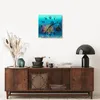 Wanduhr - Quadrat - Glasuhr - Bäume Wiese Sommer - 40x40cm Produktbild-Vorschau 7