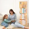 Drehbares Bücherregal Massivholz 4 Ebenen 129 cm Kiefer Produktbild-Vorschau 4