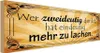 vianmo Holzschild 10x27 cm wer zweideutig denkt hat Produktbild-Vorschau 1