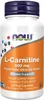 NOW FOODS L-Karnitin 500 mg 60 Kapseln – Fettstoffwechsel Produktbild-Vorschau 1