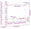 vidaXL TV skříňka betonová šedá 152x22x113 cm odvozený Náhled obrázku produktu 8