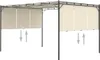 vidaXL Gartenpavillon mit Seitenvorhang 4x3x2,25 m Creme Produktbild-Vorschau 5