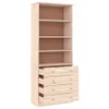 Bücherregal mit Schubladen ALTA 77x35x186,5cm Massivholz Produktbild-Vorschau 4
