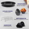 A flat lay image showcasing various kitchen accessories for an air fryer. Podgląd zdjęcia produktu
