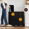 CASABEL Pattumiera, 3x20L, nero, acciaio inox, Anteprima dell’immagine prodotto 4
