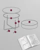 An assembly diagram showing the parts of a table and instructions for putting it together. Náhled obrázku produktu
