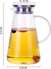 Glaskrug 2 Liter Karaffe Trinkflasche aus Borosilikatglas Produktbild-Vorschau 1