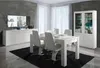 Vitrinekast FABIO - Hoogglans Wit met LED - Designstijl - Productafbeelding-voorbeeld 3