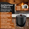BLACK OAK Ascheeimer TOBA 5L – schwarz mit Deckel & Produktbild-Vorschau 2