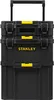 A black modular rolling tool box with yellow accents and the Stanley logo. Voir les images du produit