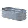 Pflanzbeet ‘Alfedena’ verzinkter Stahl oval 90 x 50 x 25 cm Produktbild-Vorschau 2