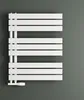 A white radiator is mounted on a gray wall. Produktbild-Vorschau