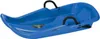 A blue plastic sled with black handles against a white background. Voir les images du produit
