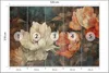 Muralo Vlies Fototapete BLUMEN Blätter Pflanzen Retro Stil Produktbild-Vorschau 2