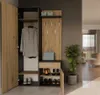 BDW Set Duo garde-robe miroir, armoire, anthracite/chêne Voir les images du produit 5