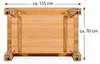 Sofatisch Kernbuche Couchtisch mit Rollen 115x70 #4289 Produktbild-Vorschau 5