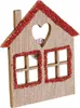 Streudeko Weihnachten Mini-Häuschen Holz Rot Glitter Produktbild-Vorschau 2