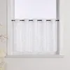 Scheibengardine Kurzstore Küche Gardine mit Ösen Voile Produktbild-Vorschau 1