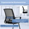 HOMCOM Bürostuhl Freischwinger Besucherstuhl mit Armlehne, Produktbild-Vorschau 4