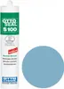 A tube of sealant and a swatch of colored sealant. Produktbild-Vorschau