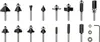 PRO Nutfräser-Set, gemischt, Schaft 6 mm, 15-tlg Produktbild-Vorschau 3