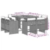 The Living Store 9-tlg. Garten-Essgruppe mit Kissen Beige Produktbild-Vorschau 9